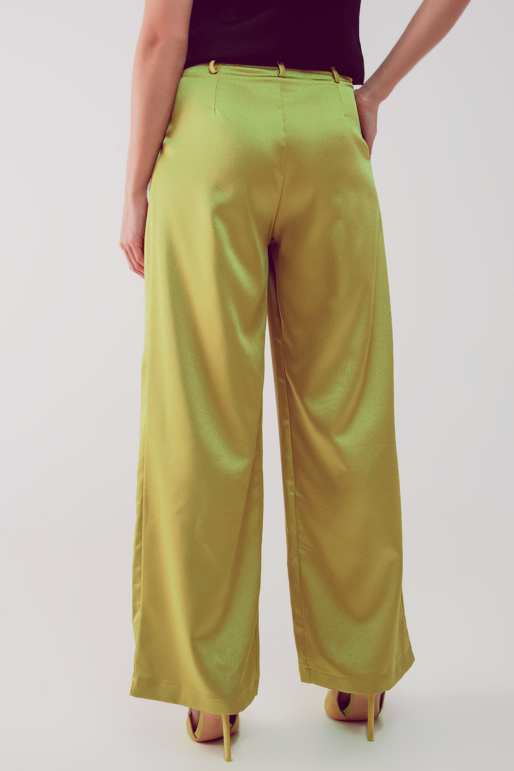 Pantalon à pinces citron vert