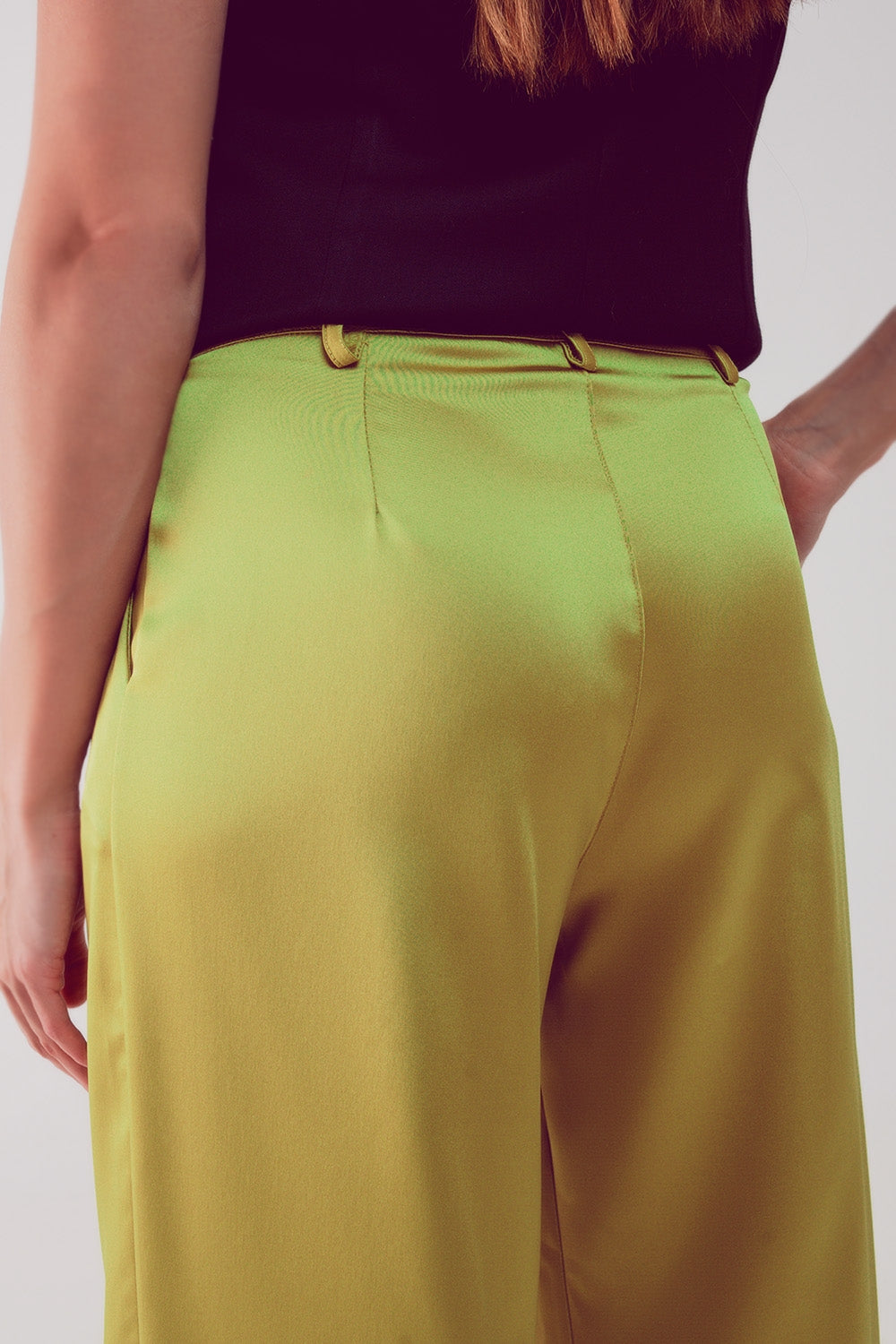 Pantalon à pinces citron vert