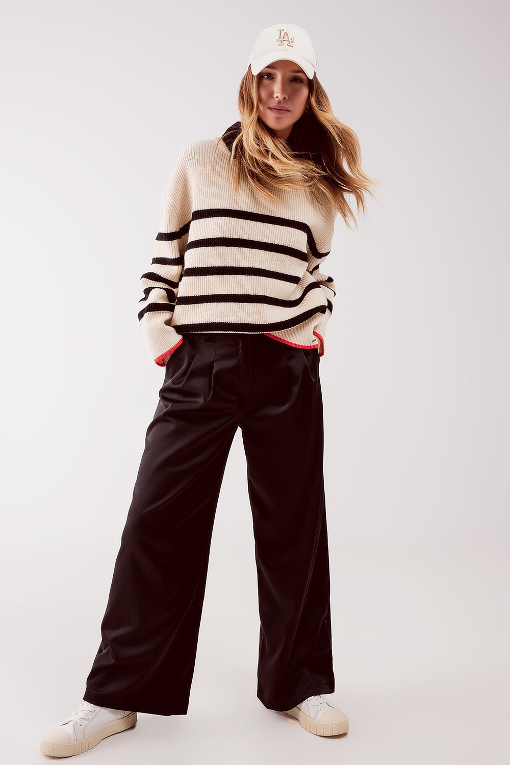 Pantalon à pinces noir