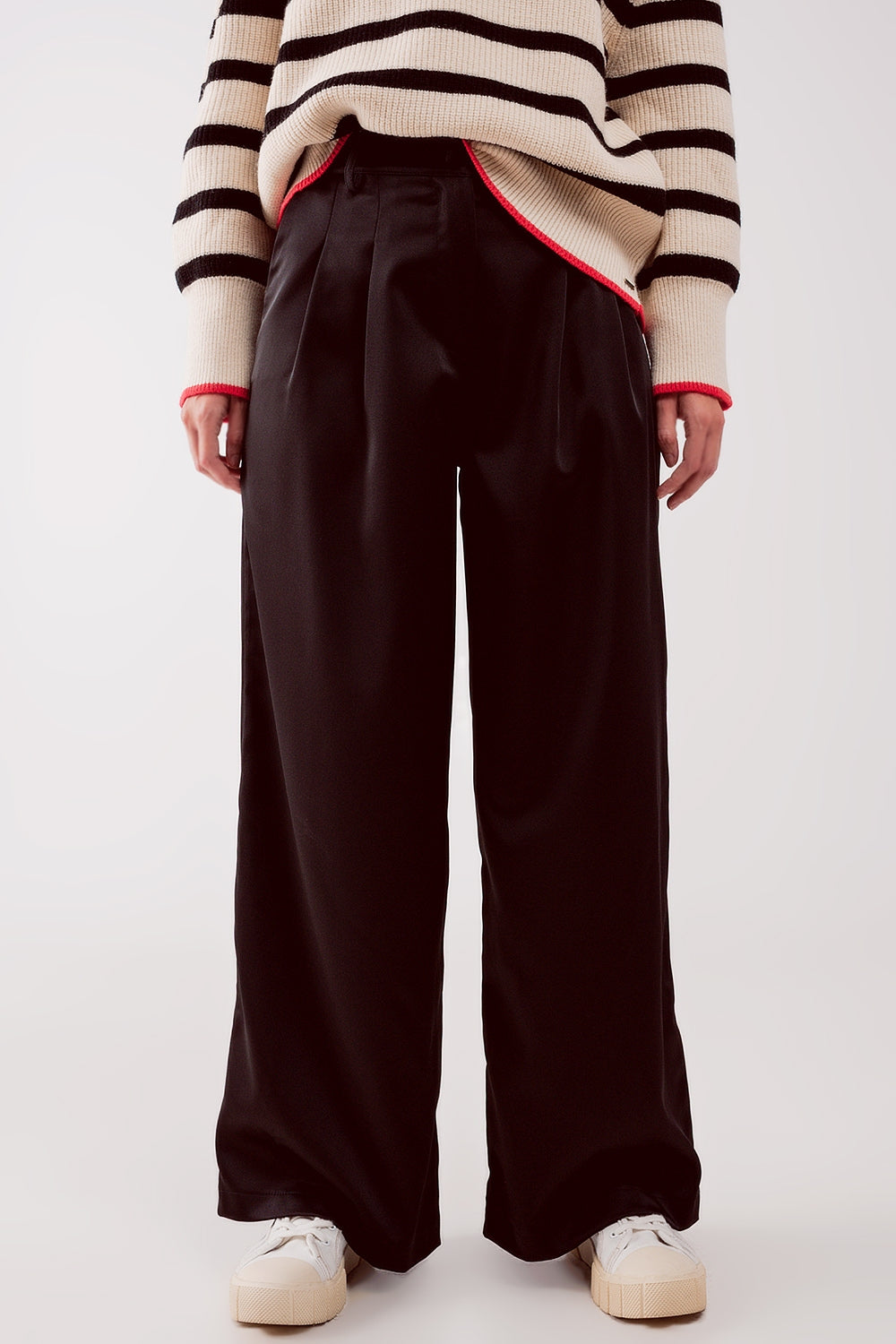 Pantalon à pinces noir