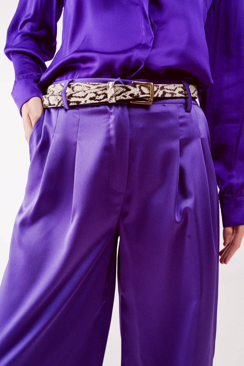Pantalon à pinces pourpre