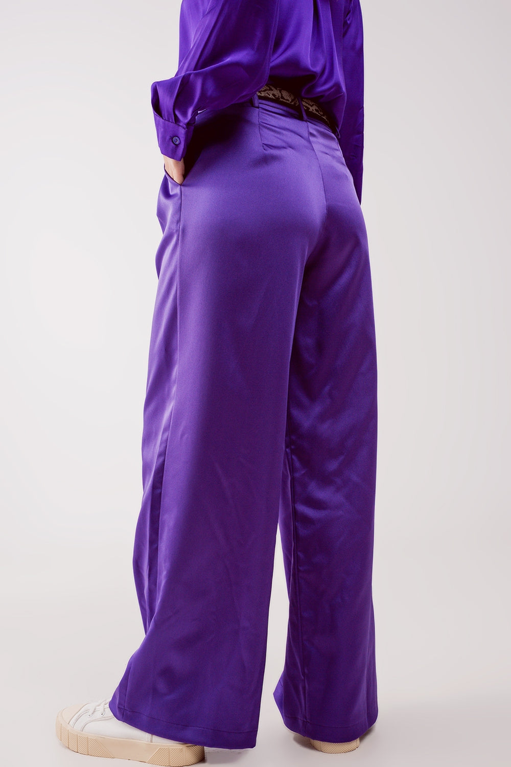Pantalon à pinces pourpre