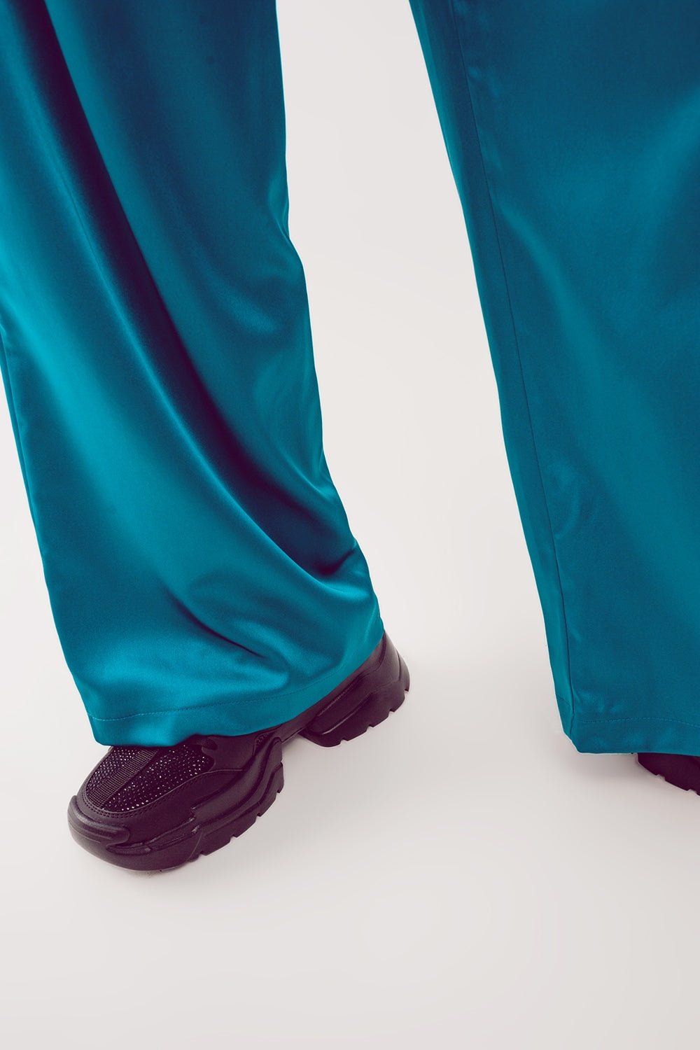 Pantalon à pinces turquoise