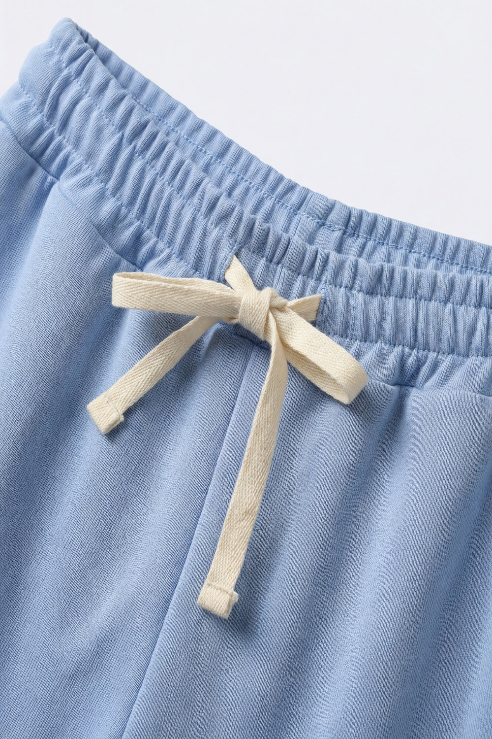 Pantalon de jogging en tricot super doux en bleu avec taille à cordon de serrage