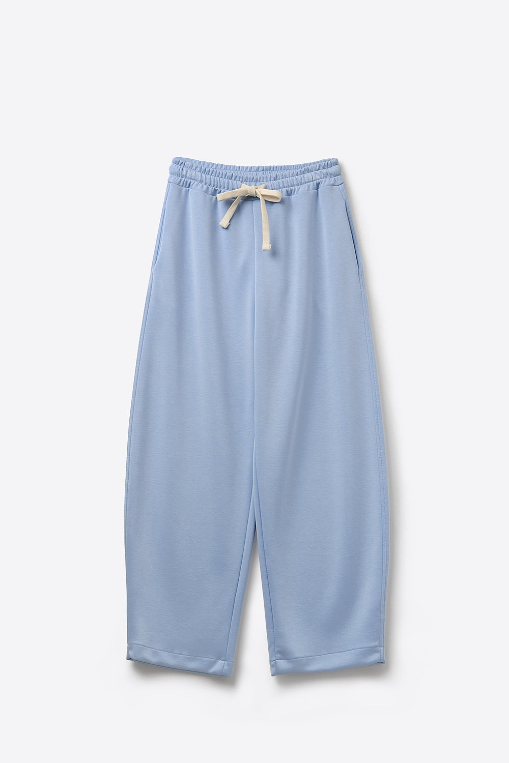 Pantalon de jogging en tricot super doux en bleu avec taille à cordon de serrage