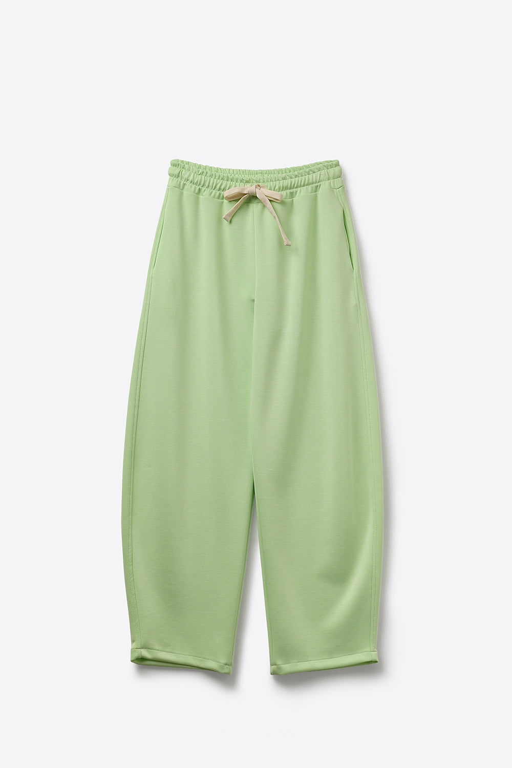 Pantalon de jogging en tricot super doux vert avec taille à cordon de serrage