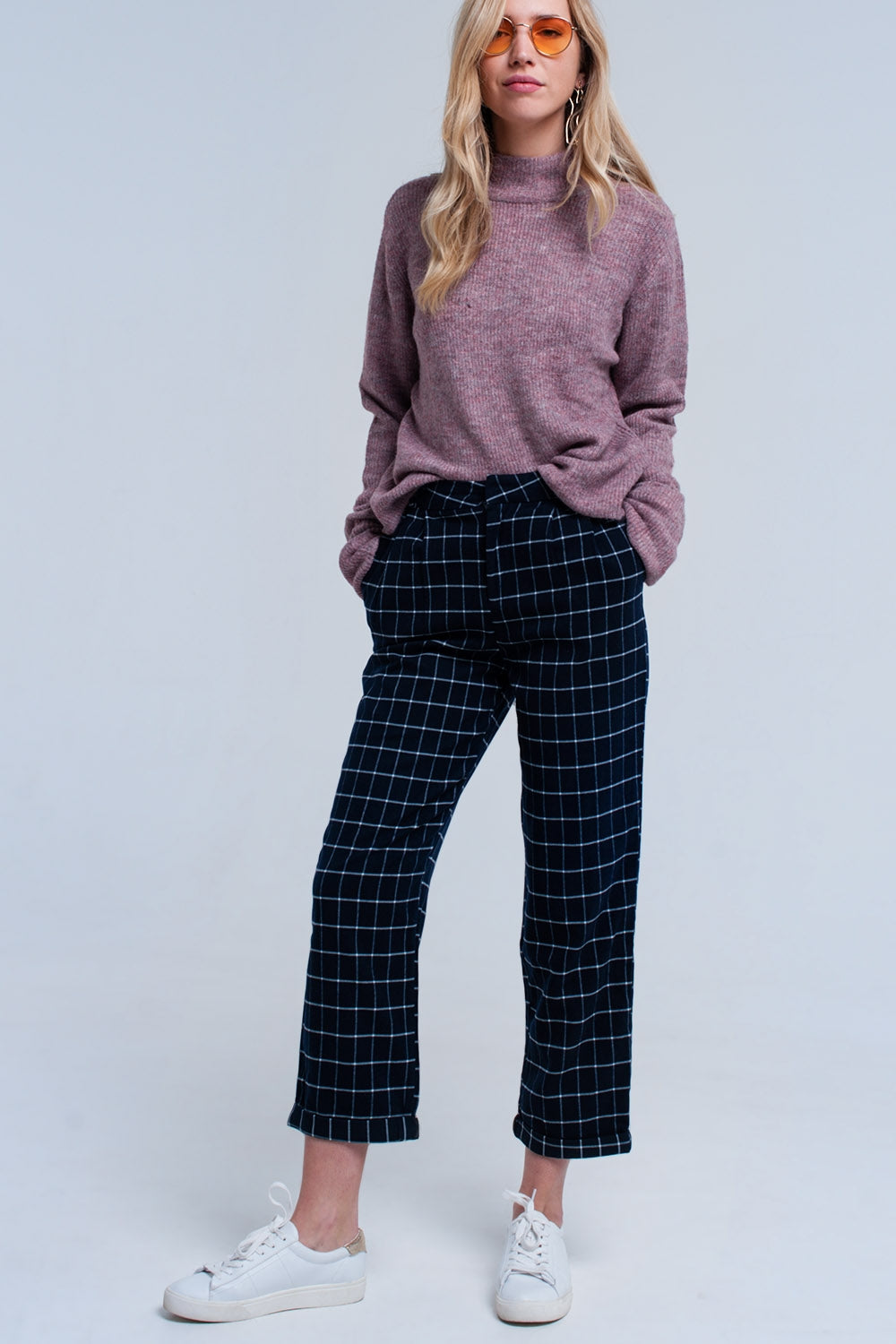 Pantalon en bleu marine