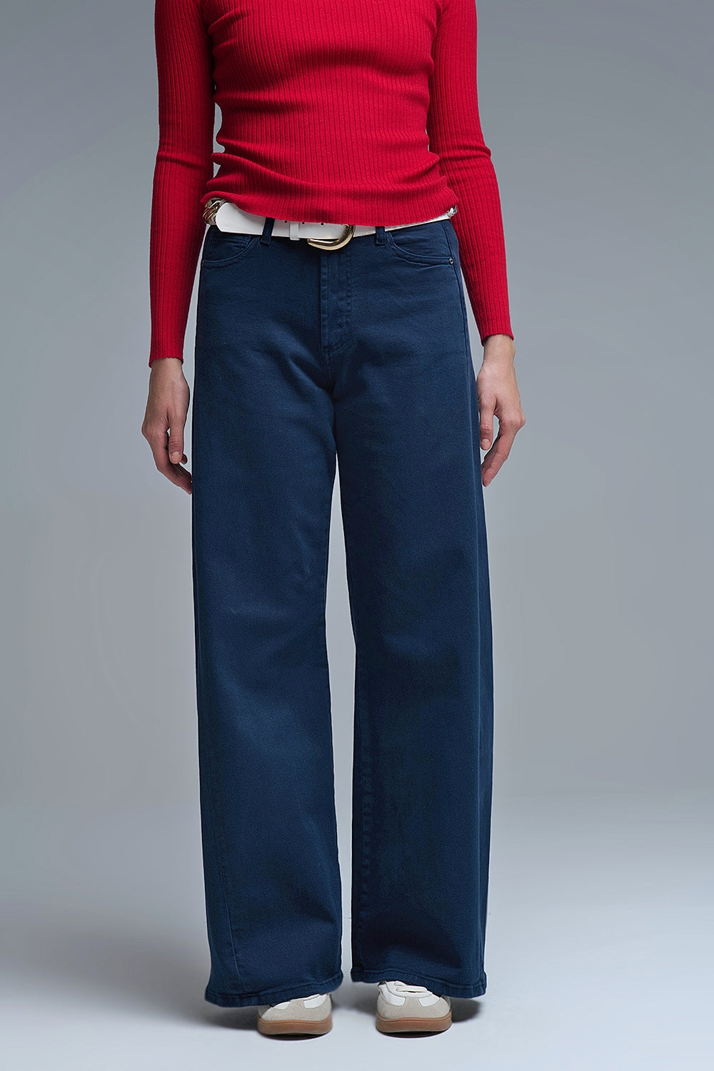Q2 Pantalon extra-large en marine