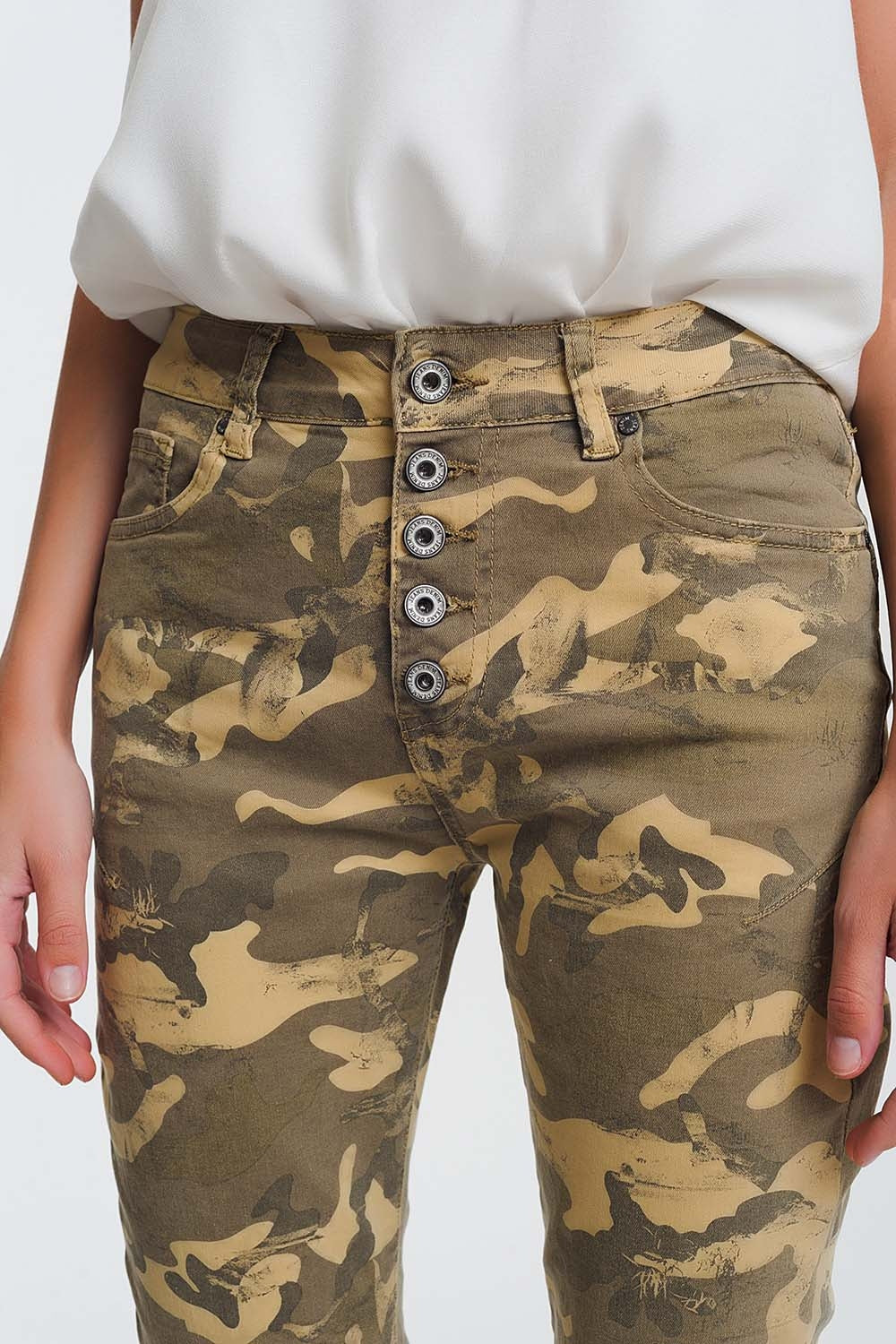 Pantalon fonctionnel à imprimé camouflage