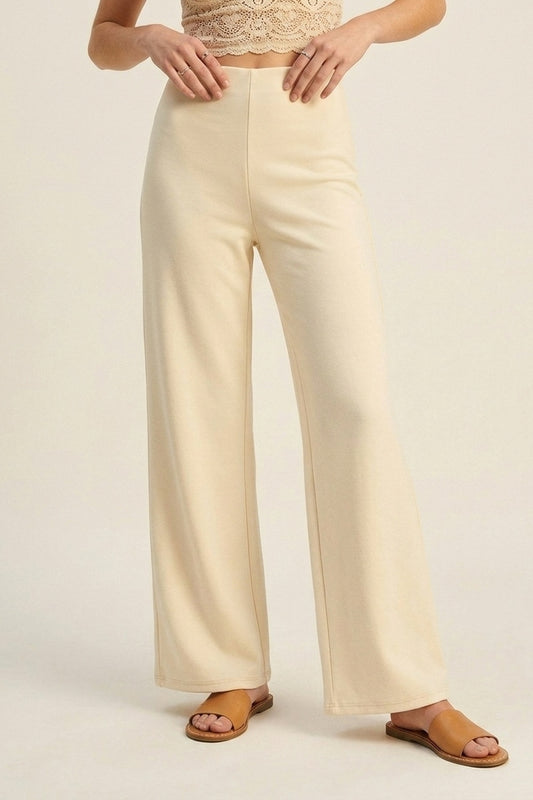 Q2 Pantalon large taille haute en stretch premium