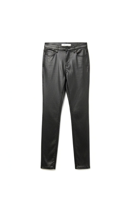 Q2 Pantalon skinny en simili-cuir noir