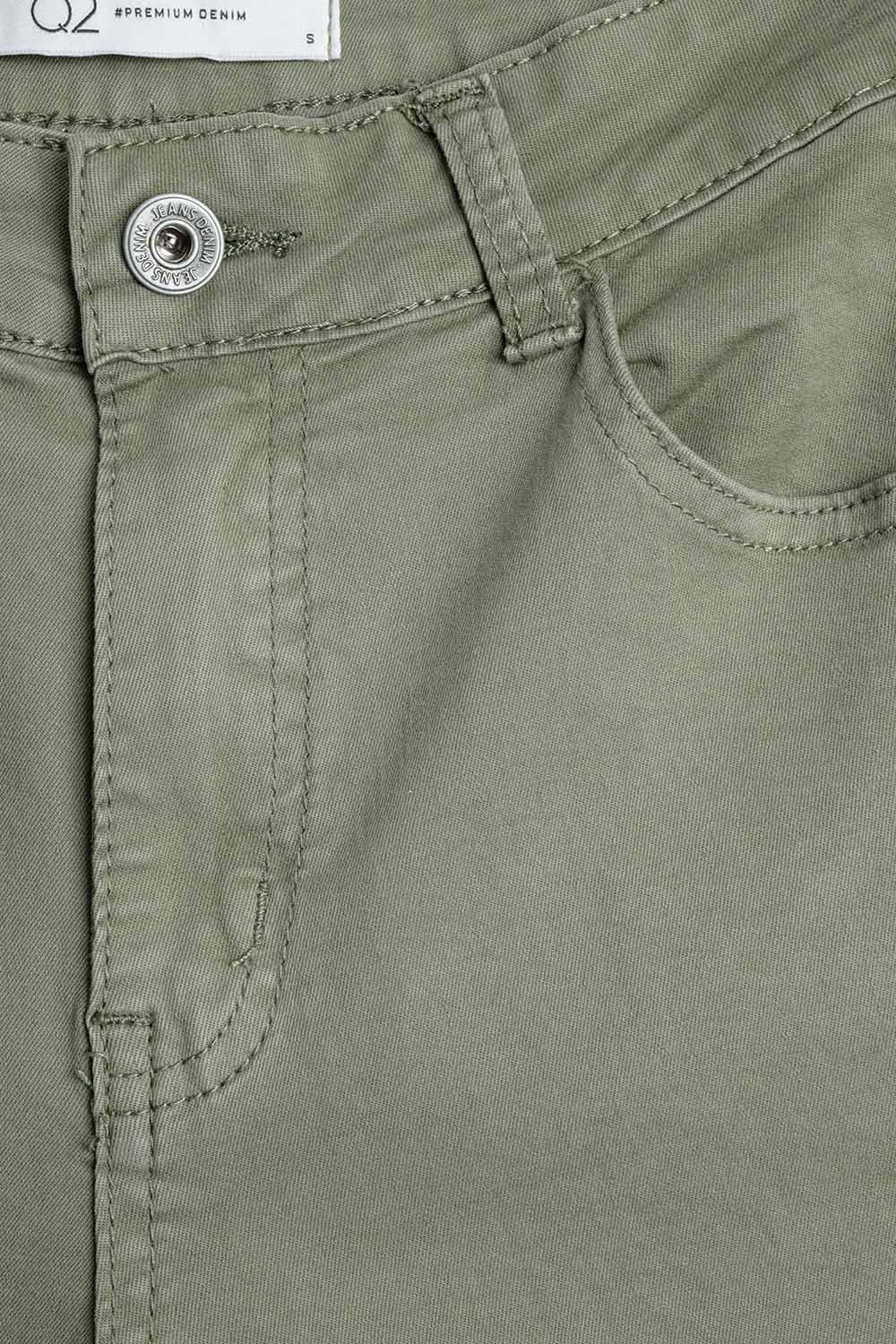 Pantalon vert droit à jambes larges