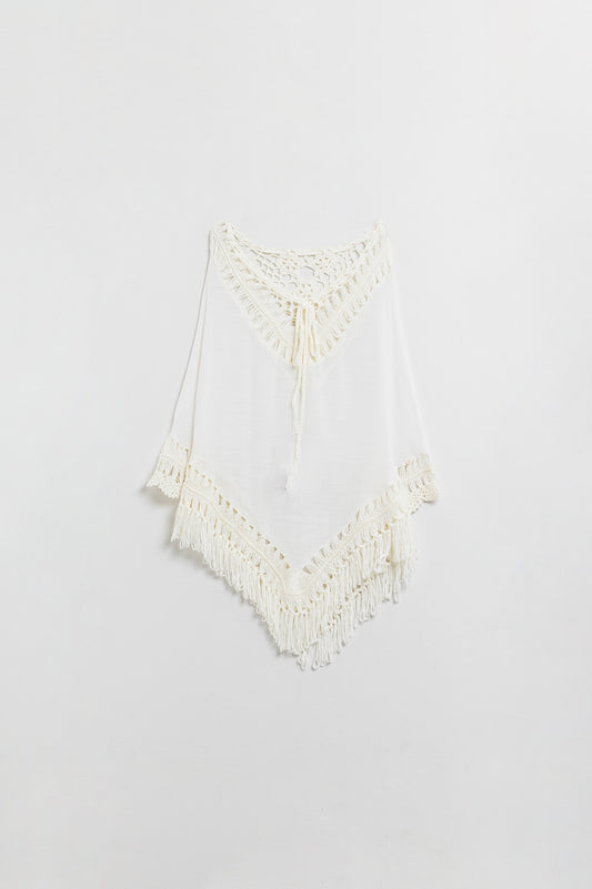 Q2 Poncho en crème