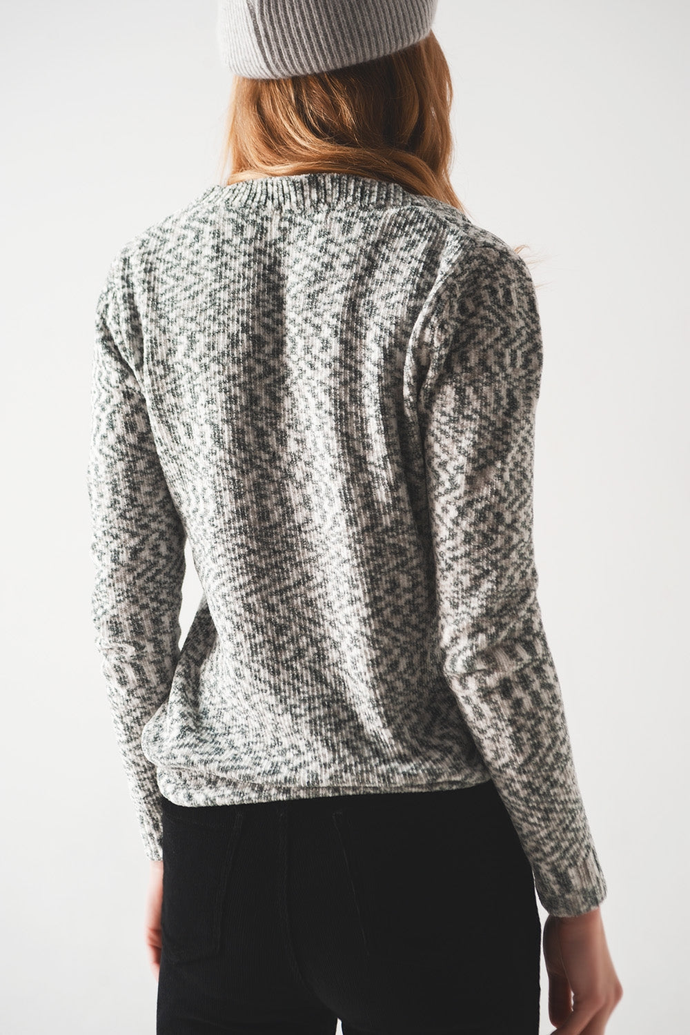 Pull en chenille noir