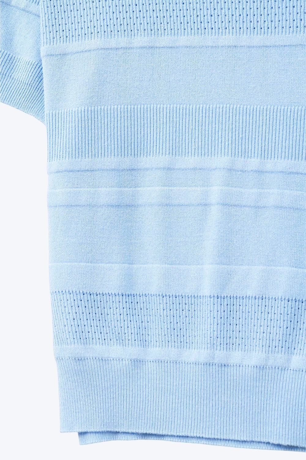 Pull en tricot à rayures texturées bleu