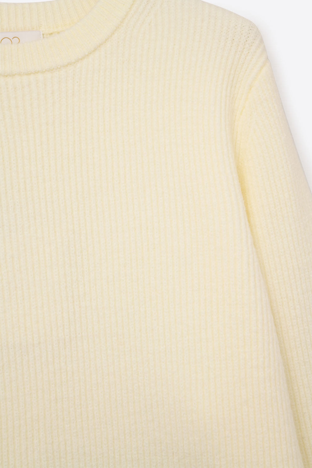 Pull en tricot confortable côtelé crème