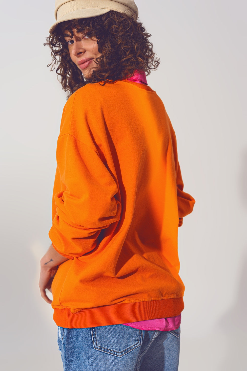 Pull GRL PWR Text en Orange