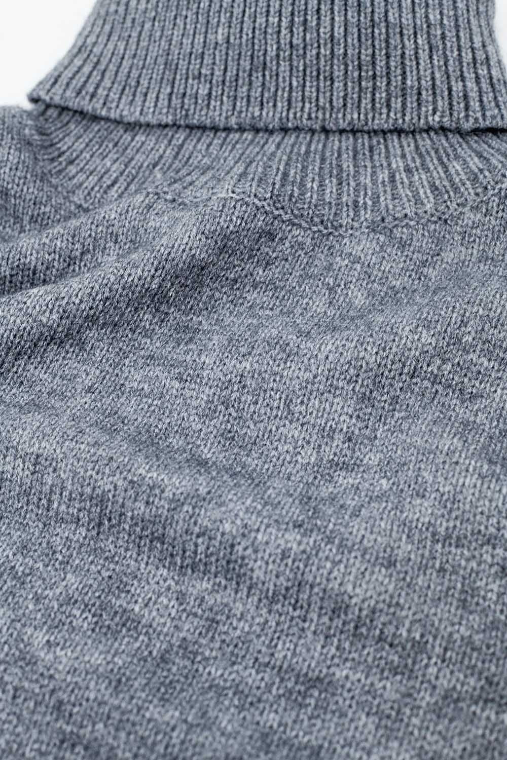 Pull-over gris ample à manches tombantes