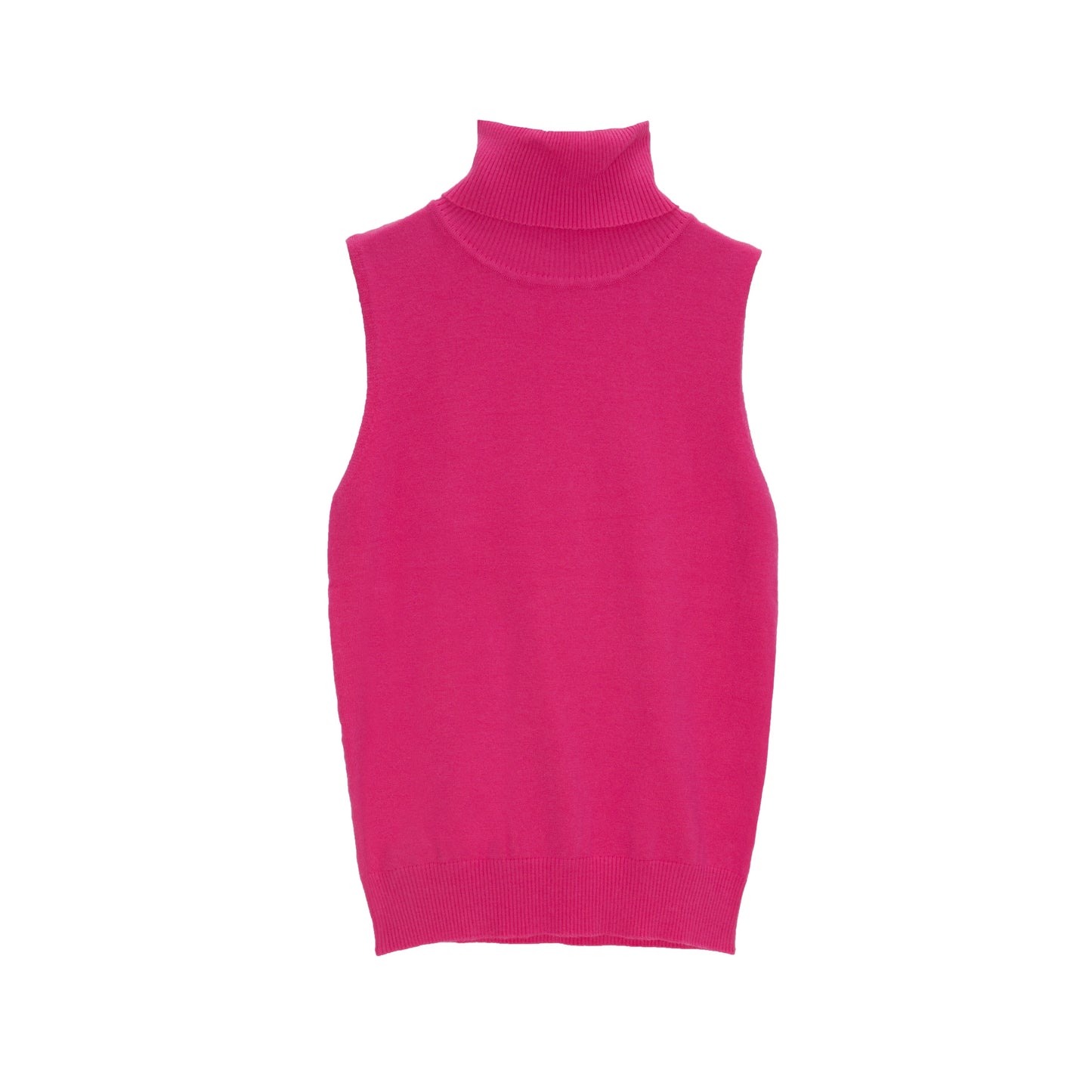 Pullover à débardeur en maille fuchsia