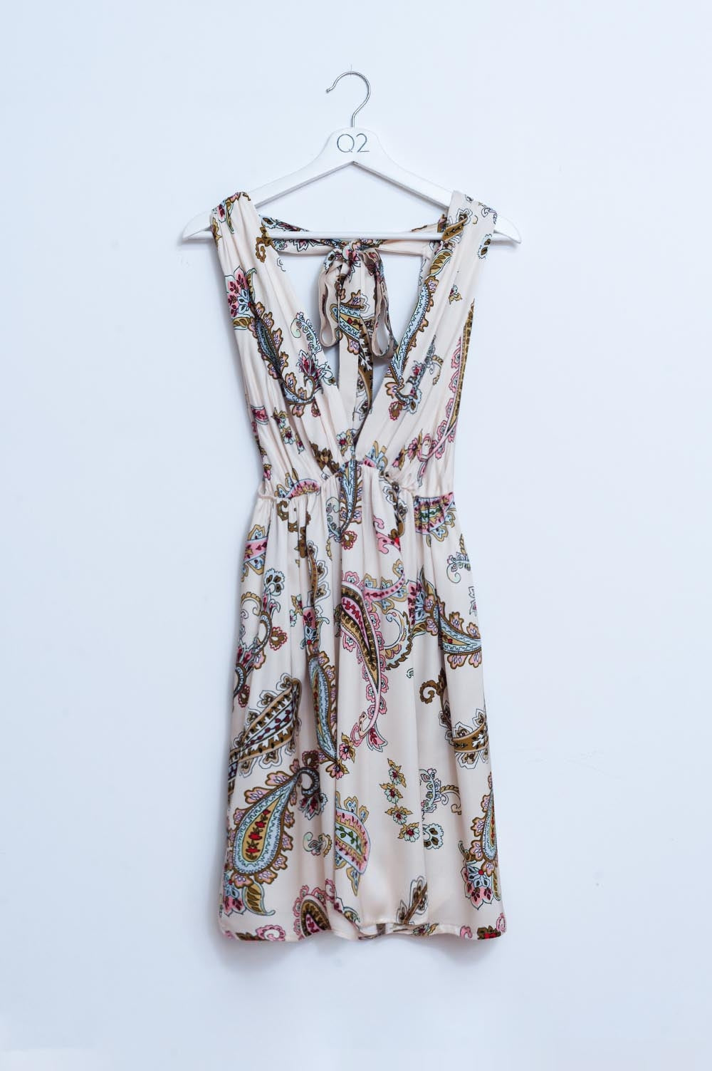 Q2 Robe d'été courte à imprimé cachemire
