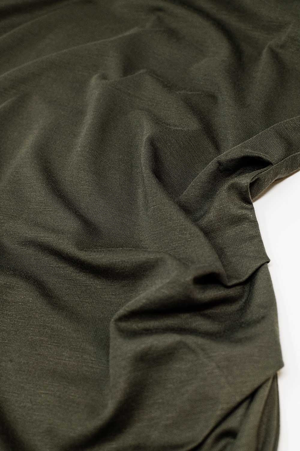 Robe sans manches en tencel stretch kaki