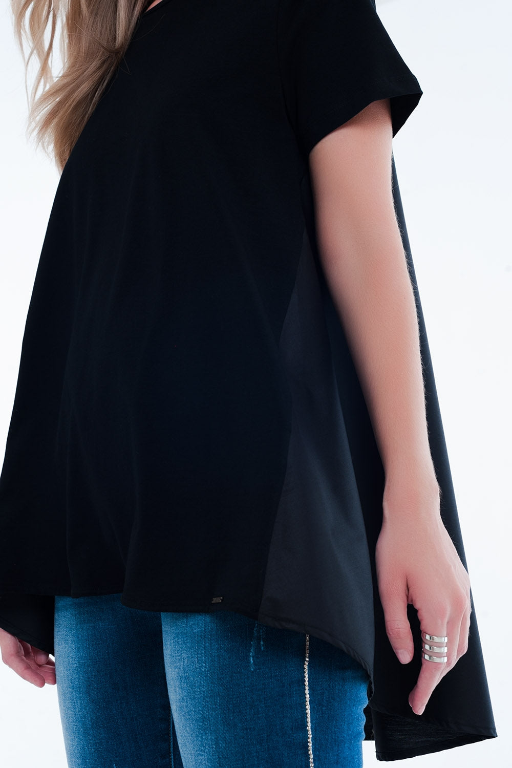 Robe t-shirt en noir