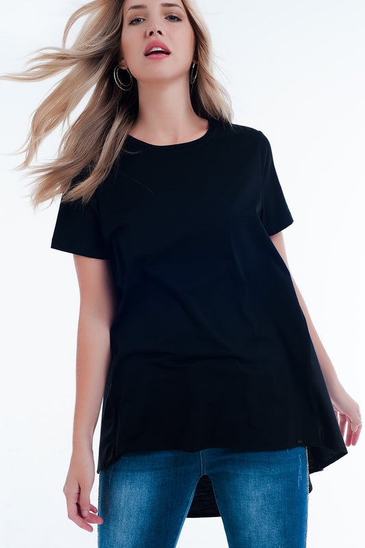 Q2 Robe t-shirt en noir