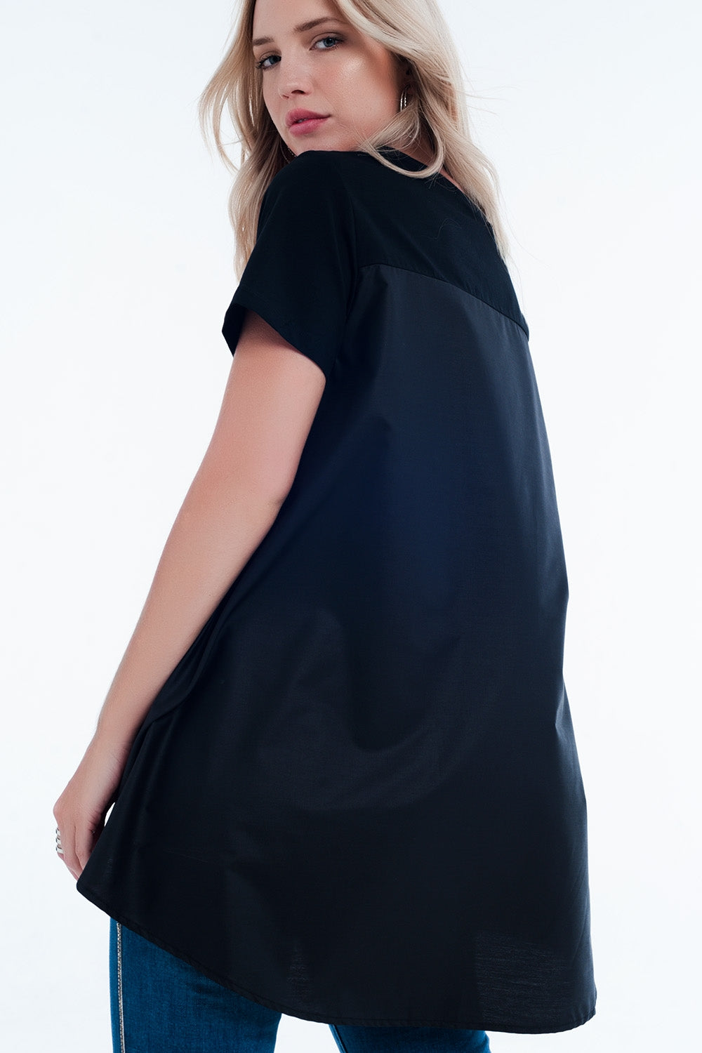 Robe t-shirt en noir