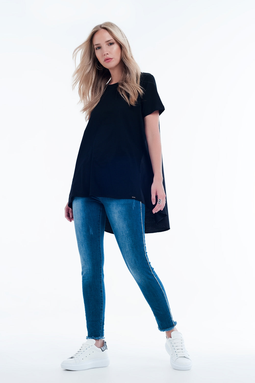 Robe t-shirt en noir