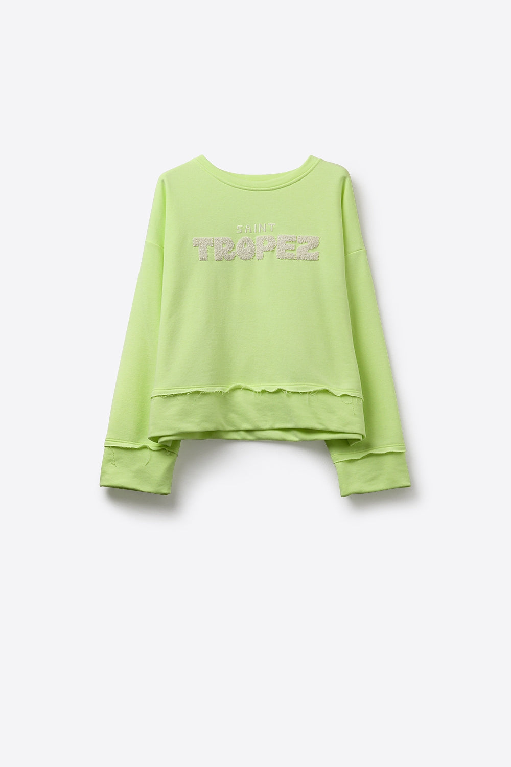 Saint Tropez Sweatshirt brodé vert menthe