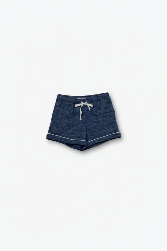 Q2 Short sportif bleu à lacets