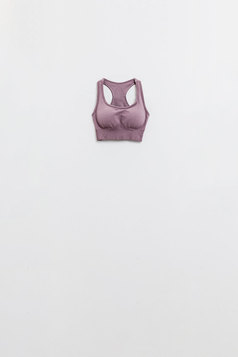 Q2 Soutien-gorge de sport côtelé mauve