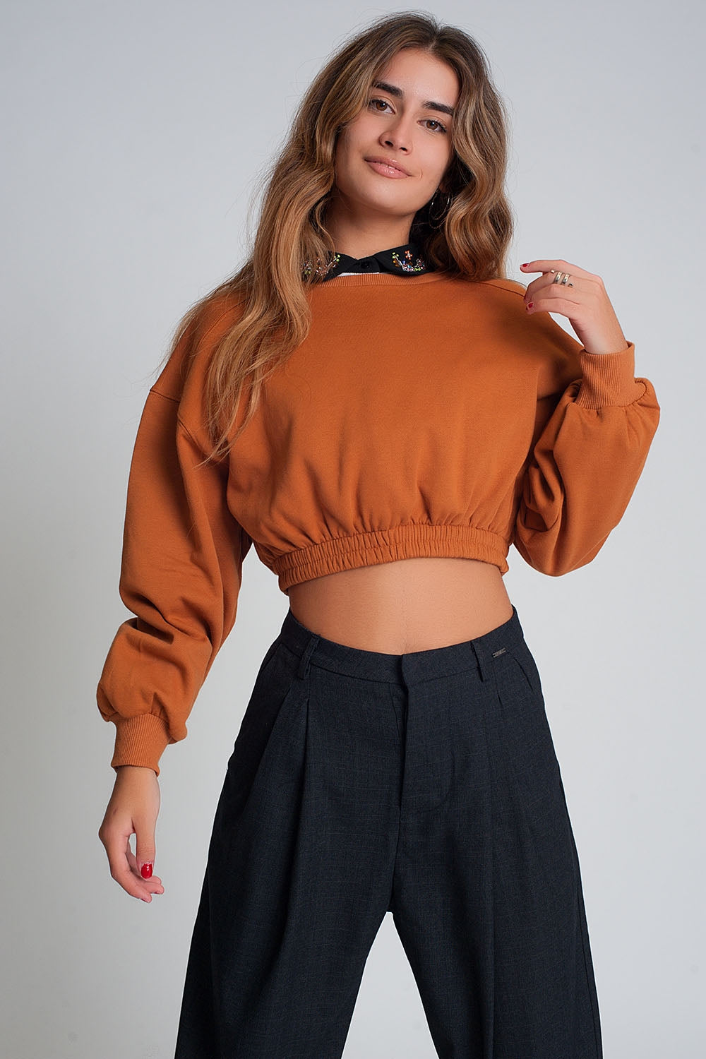 Q2 Sweat surdimensionné en forme de chameau