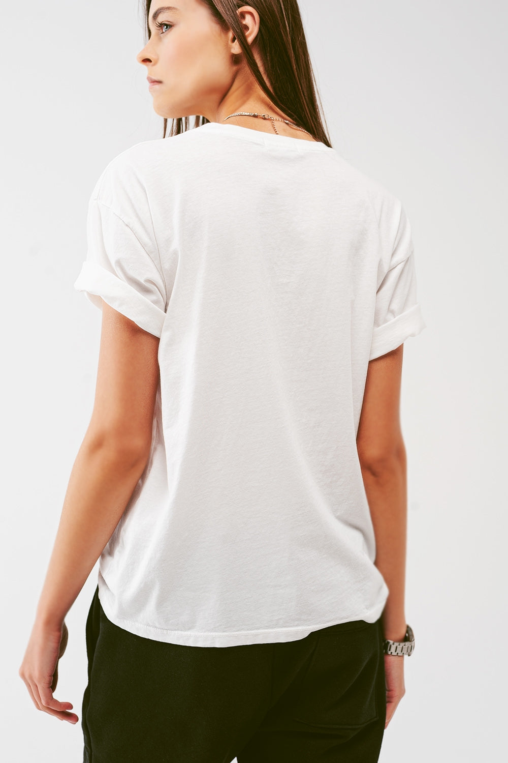 T-shirt avec texte Victory en blanc
