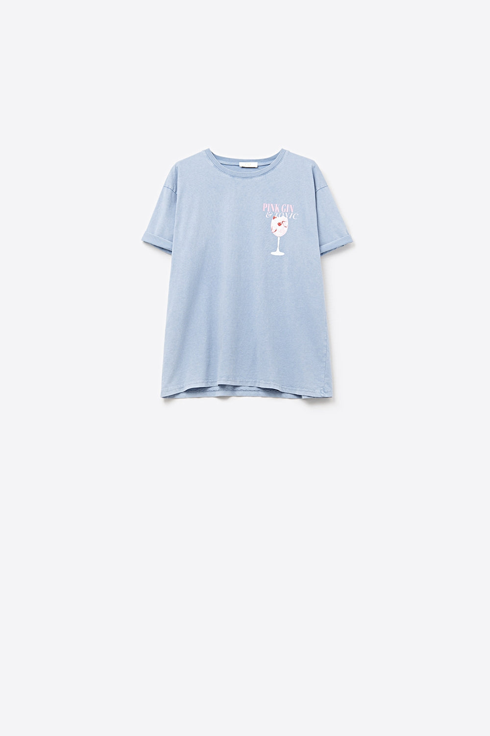 Q2 T-Shirt bleu à manches courtes PINK TONIC