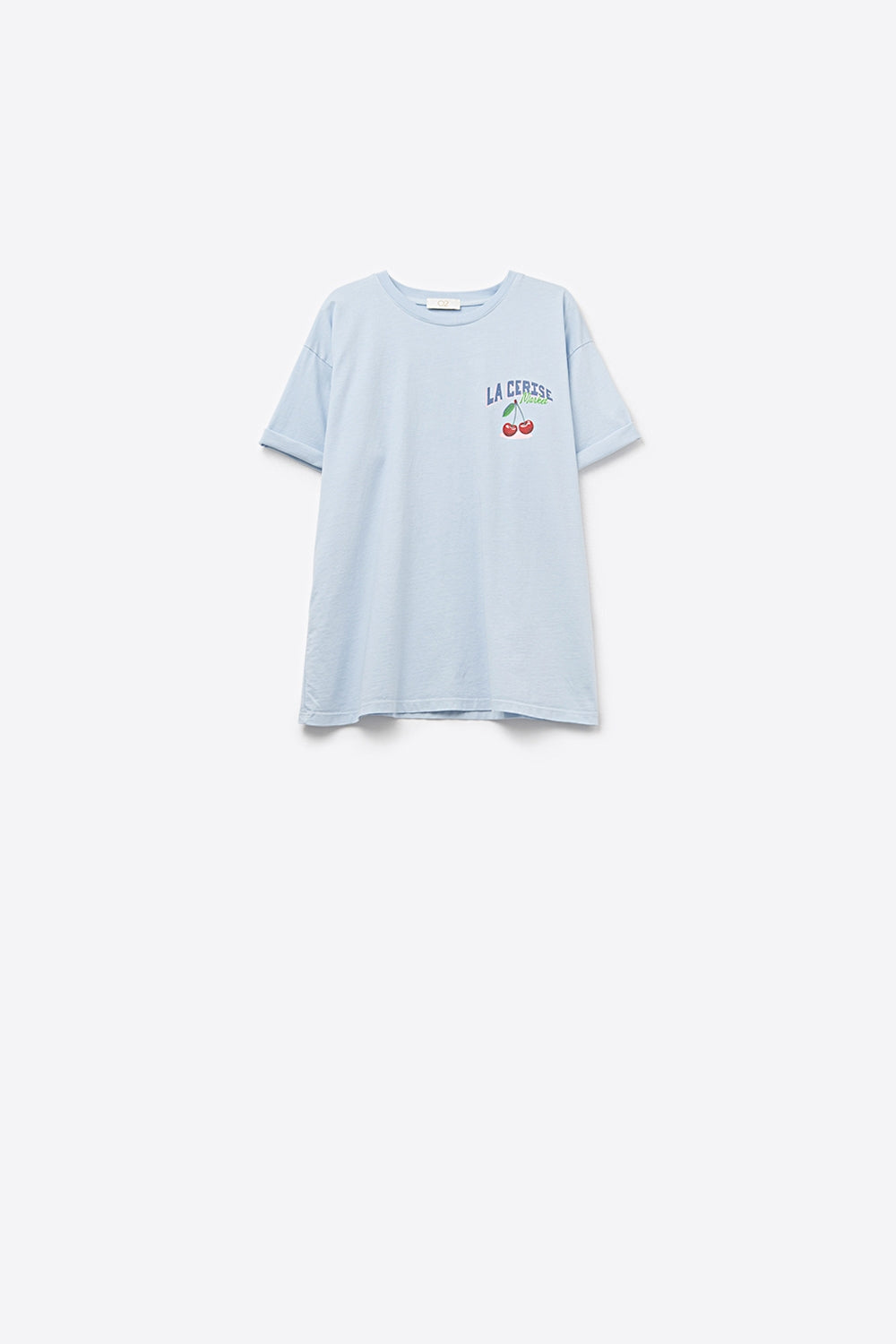 Q2 T-shirt bleu avec graphisme La Cerise Market Saint-Tropez