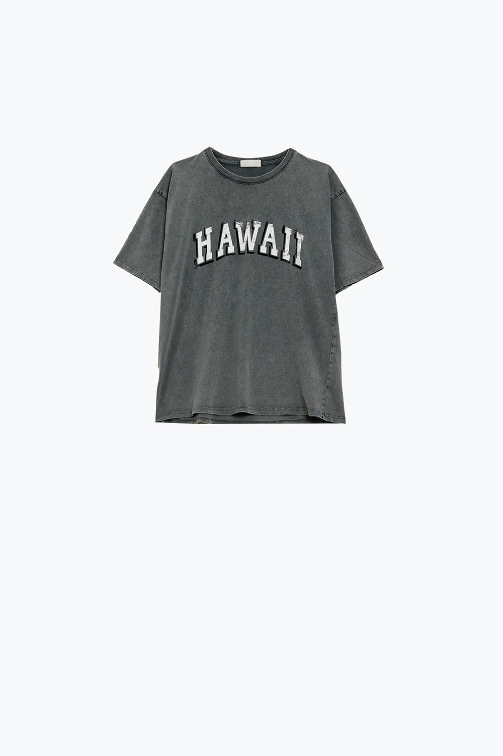 T-shirt effet délavé Hawaii en gris