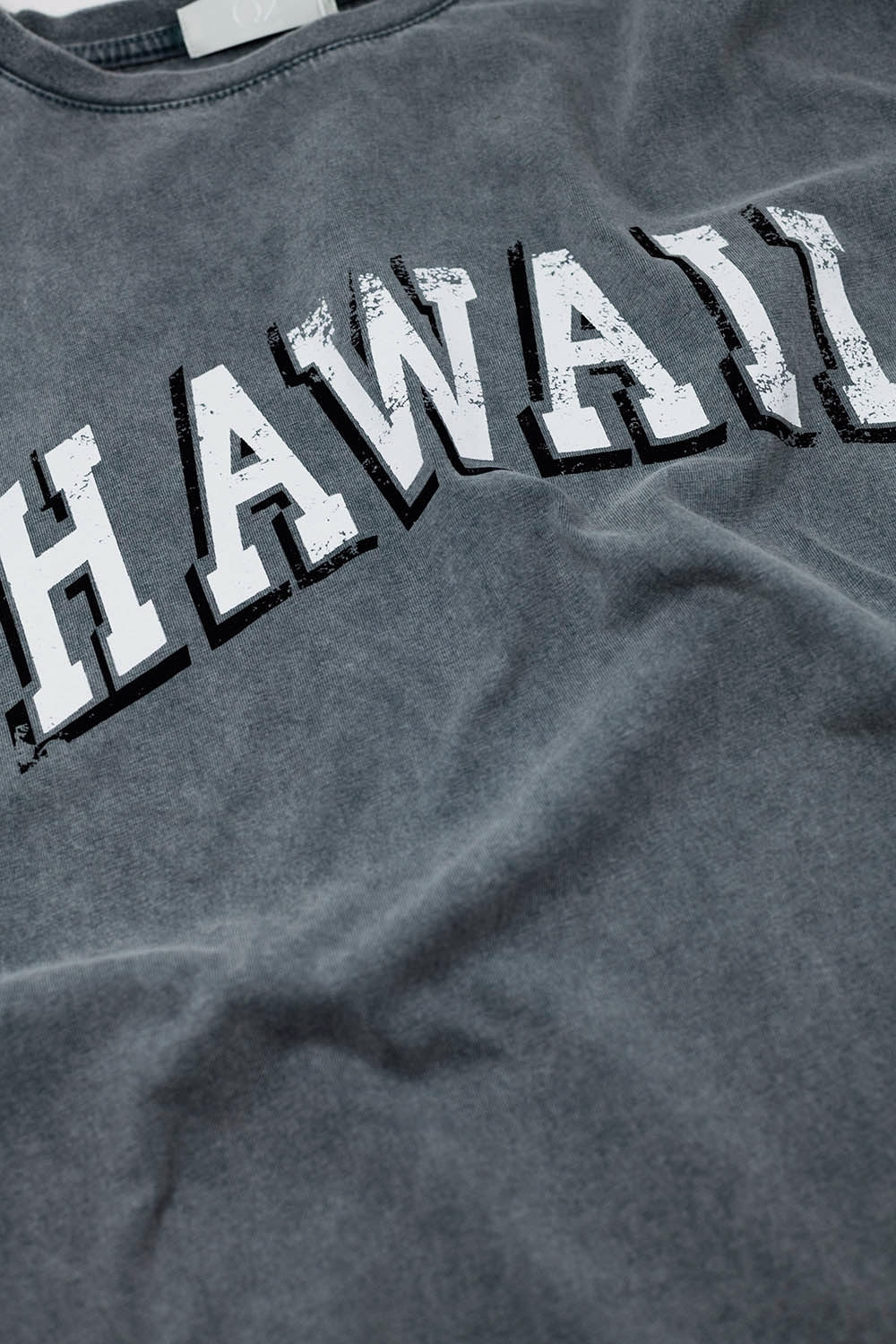 T-shirt effet délavé Hawaii en gris