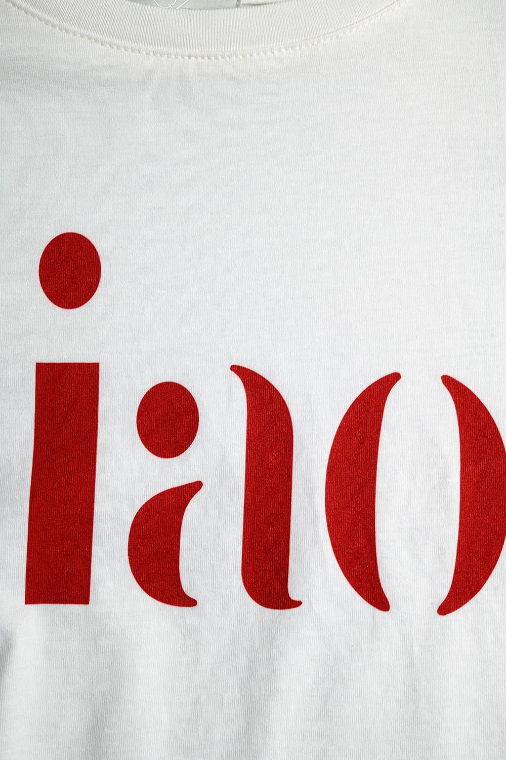 T-shirt en coton fabriqué en Italie avec logo Ciao en rouge
