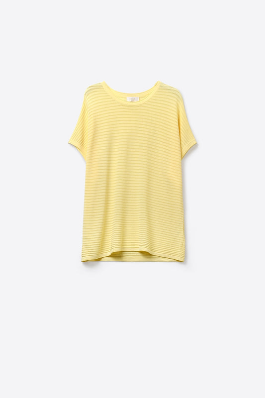Q2 Top décontracté en tricot côtelé