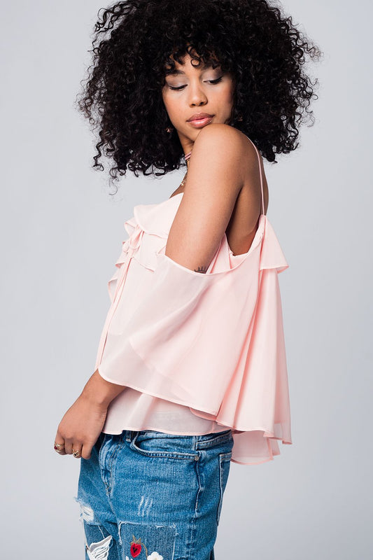 Q2 Top léger rose poudré